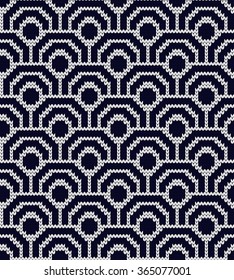 Knitted seamless pattern scales