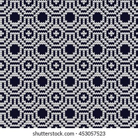 Knitted seamless pattern scales