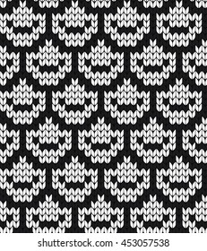 Knitted seamless pattern scales