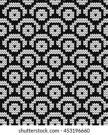 Knitted seamless pattern scales