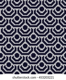 Knitted seamless pattern scales