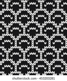 Knitted seamless pattern scales