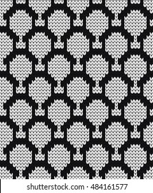 Knitted seamless pattern scales