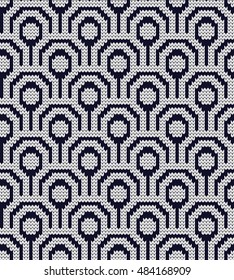 Knitted seamless pattern scales