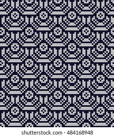 Knitted seamless pattern scales