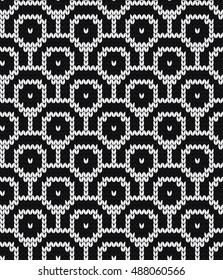 Knitted seamless pattern scales