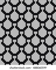Knitted seamless pattern scales