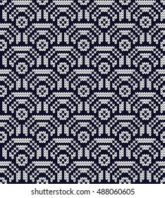 Knitted seamless pattern scales