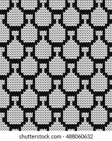 Knitted seamless pattern scales