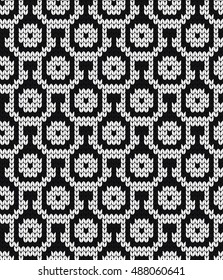 Knitted seamless pattern scales