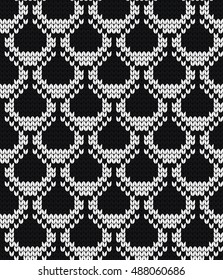 Knitted seamless pattern scales