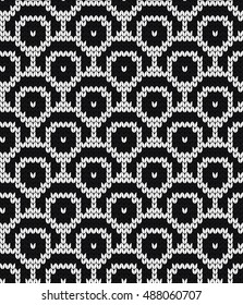 Knitted seamless pattern scales