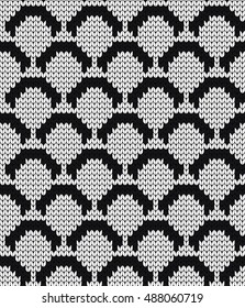 Knitted seamless pattern scales