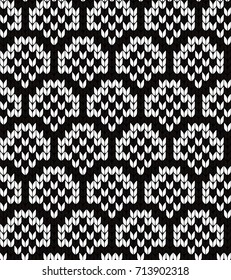 Knitted seamless pattern scales