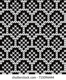 Knitted seamless pattern scales