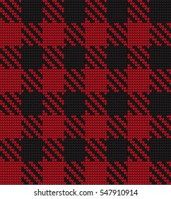 Knitted seamless pattern Shepherds Check