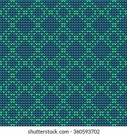 Knitted seamless pattern. Simple geometric.