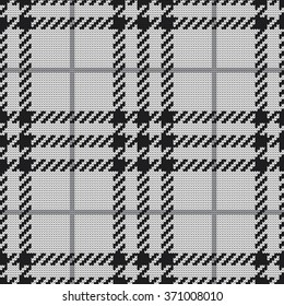 Knitted seamless pattern tartan check