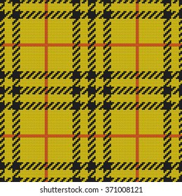 Knitted seamless pattern tartan check