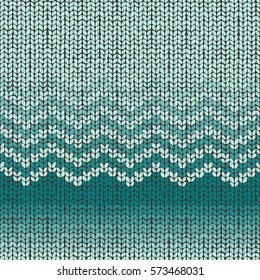 Knitted seamless pattern, traditional shevron wool embroidery, trendy colors 2017, vector illustration
