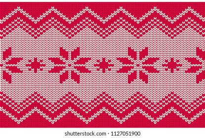 Knitted seamless pattern. Vector