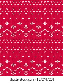 Knitted seamless pattern. Vector