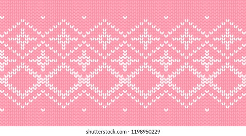 Knitted seamless pattern. Vector background