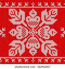 Knitted seamless pattern / Vector illustration