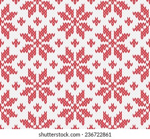 Knitted seamless pattern, vector illustration