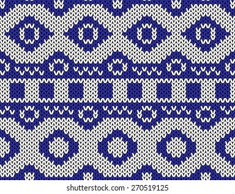 Knitted seamless pattern. Vector illustration