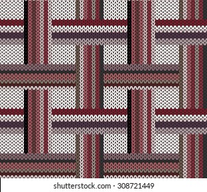 Knitted seamless pattern. Vector illustration