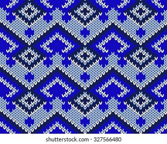 Knitted seamless pattern. Vector illustration
