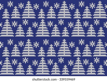 Knitted seamless pattern. Vector illustration