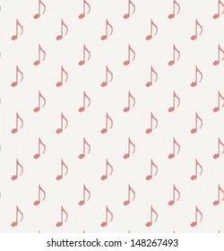knitted seamless pattern wallpaper of musical notes