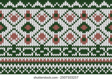 Gestrickt Nahtlos, Muster gestrickt, Winter Urlaub Nahtlos Gestrickt Muster, Weiche Rhombus Argyle Stricken, Textur, geometrisch, Vektor, nahtlos, Jacquard-Strickeffekt Ornament, Skandinavischen Stil nahtlos