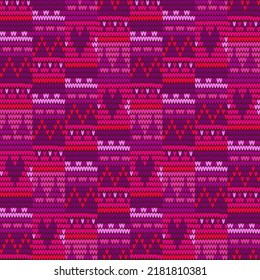 Knitted seamless pattern. Winter jumper background. Melange woolen knitwear northern repeat ornament. Pastel tradition vector textile. Winter season scandinavian xmas repeat pattern. Norwegian knit.