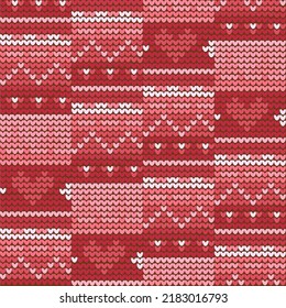 Knitted seamless pattern. Winter jumper background. Melange woolen knitwear northern repeat ornament. Pastel tradition vector textile. Winter season scandinavian xmas repeat pattern. Norwegian knit.