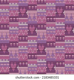 Knitted seamless pattern. Winter jumper background. Melange woolen knitwear northern repeat ornament. Pastel tradition vector textile. Winter season scandinavian xmas repeat pattern. Norwegian knit.