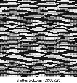 knitted seamless pattern zebra