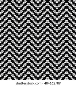 Knitted seamless pattern zigzag