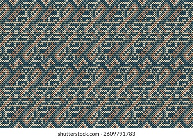 Knitted seamless pattern,knitted flower seamless pattern background,vector illustration,geometric ethnic pattern,Aztec style,abstract background.design for texture,fabric,clothing,decoration,print.