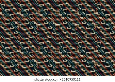 Knitted seamless pattern,knitted flower seamless pattern background,vector illustration,geometric ethnic pattern,Aztec style,abstract background.design for texture,fabric,clothing,decoration,print.