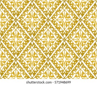 Knitted seamless patterns. Crochet mesh. Knitting or woven macrame in the bohemian style. Oriental motifs.