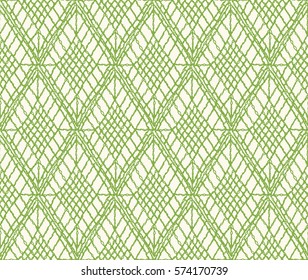 Knitted seamless patterns. Crochet mesh. Knitting or woven macrame in the bohemian style. Oriental motifs.