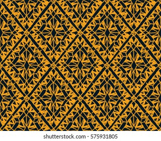Knitted seamless patterns. Crochet mesh. Knitting or woven macrame in the bohemian style. Oriental motifs