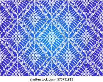 Knitted seamless patterns. Crochet mesh. Knitting or woven macrame in the bohemian style. Oriental motifs