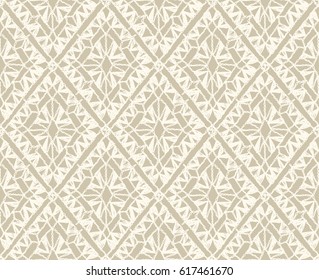 Knitted seamless patterns. Crochet mesh. Knitting or woven macrame in the bohemian style. Oriental motifs.