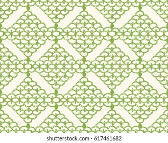 Knitted seamless patterns. Crochet mesh. Knitting or woven macrame in the bohemian style. Oriental motifs.