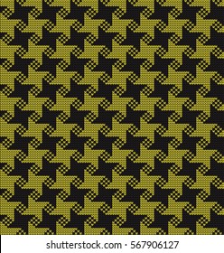 Knitted seamless patterns crow's feet
