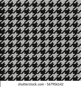 Knitted seamless patterns crow's feet
